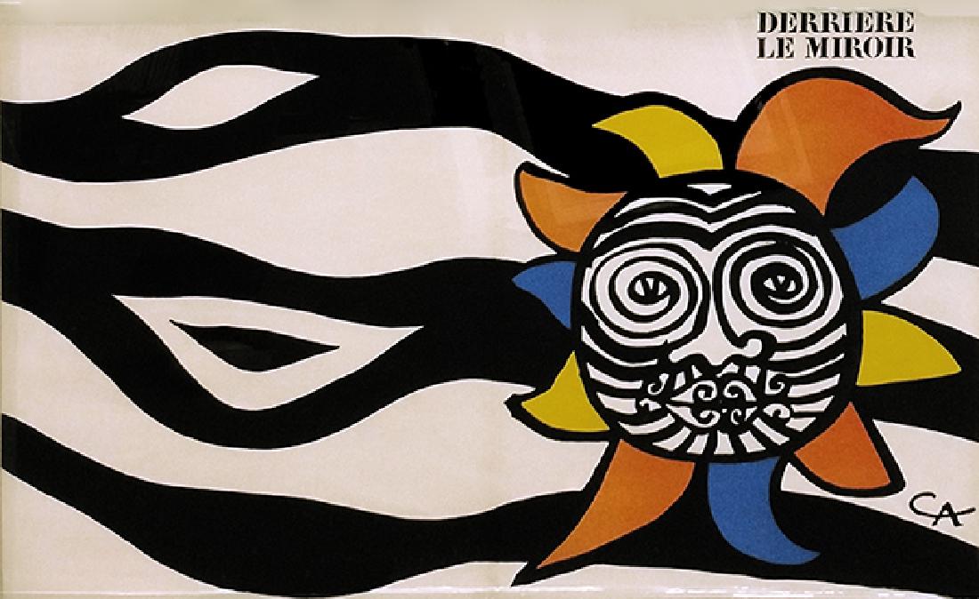 ALEXANDER CALDER DERRIERE LE MIROIR 156 LITHO: Artist: CALDER, ALEXANDER Title: DERRIERE LE MIROIR 156 Retail Price: $950.00Gallery Price: $600.00 Size: 15 X 22 INCHESYear: 1966 Medium: LITHOGRAPH Description: From the 1966 edition of Derrière Le