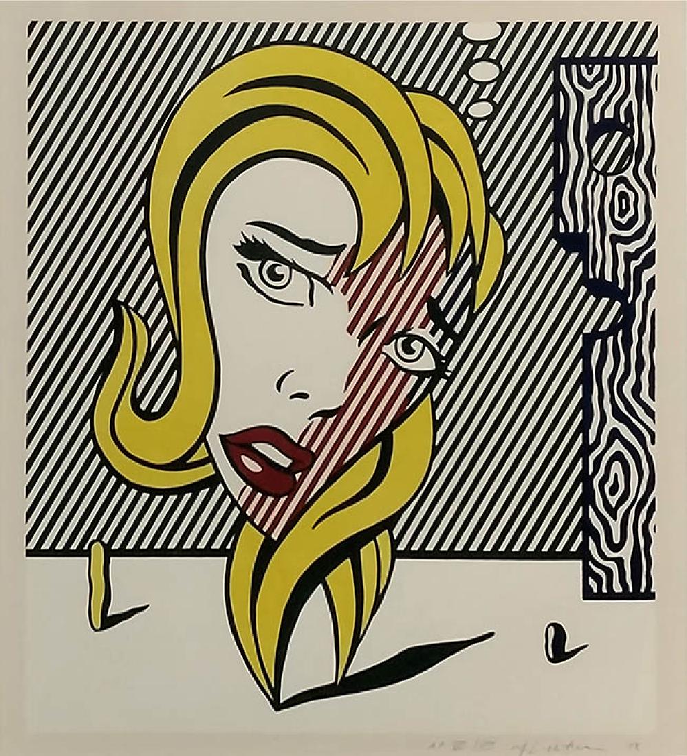 LICHTENSTEIN, ROY BLONDE (SURREALIST SERIES) LITHOGRAPH: Artist: LICHTENSTEIN, ROY Title: BLONDE (SURREALIST SERIES) Retail Price: $95,000.00Gallery Price: $85,000.00 Size: 29x27 INCHESYear: 1978 Medium: LITHOGRAPH ON ARCHES PAPER, 88Edition: AP Description