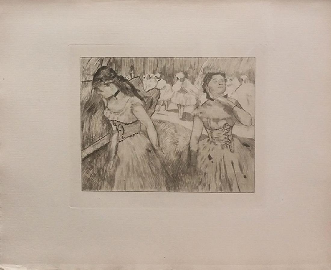 DEGAS, EDGAR Title: BALLET DE DON JUAN ETCHING: Artist: DEGAS, EDGAR Title: BALLET DE DON JUAN Retail Price: $500.00Gallery Price: $300.00 Size: 7.75 X 10.25 INCHESYear: 1892 Medium: ETCHING Description: Etched by Auguste Lauzet (after Degas) and p