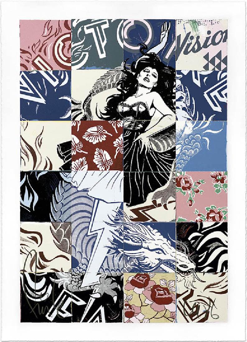 FAILE VISIONS VICTOIRE SILKSCREEN Edition: OF 300: Artist: FAILE Title: VISIONS VICTOIRE Retail Price: $5,000.00Gallery Price: $4,000.00 Size: 39 x 27.5 INCHESYear: 2017 Medium: SILKSCREENEdition: OF 300 Description: Hand signed, stamped and embossed