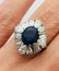 Cartier Platinum 8.5g Diamond & Sapphire Ring Size 5.25 - 2