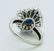 Cartier Platinum 8.5g Diamond & Sapphire Ring Size 5.25 - 4