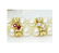 14K Yellow Gold Necklace Pearls Diamonds Ruby Emerald - 2