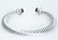 David Yurman 7mm Silver 14k Onyx Cuff Bracelet - 3