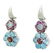 Pasquale Bruni 18k Blue Topaz & Tourmaline Drop Earring