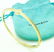 Tiffany & Co. 18k Gold T Diamond Bracelet 6.5" - 2