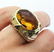 David Yurman 18k Gold Citrine Diamond Garnet Ring Sz - 8