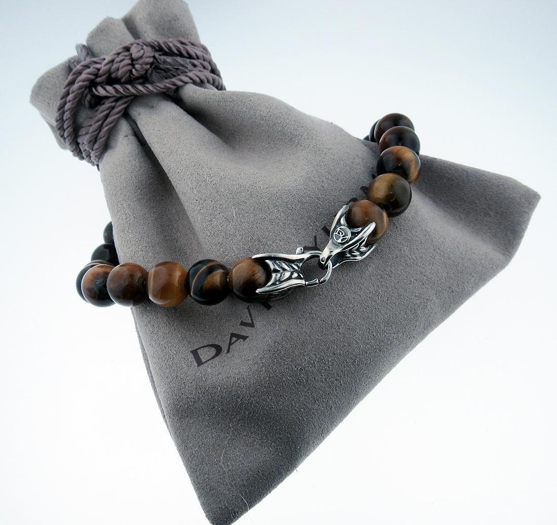 DAVID YURMAN Sterling Silver Spiritual Beads Tiger's: DAVID YURMAN Sterling Silver Spiritual Beads Bracelet with Tiger's Eye, 8mm Brand: David Yurman Material: 925 Sterling Silver Stone: Tiger's Eye beads 8mm. Size: 8.5” Condition: Like New Comes with 