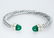 David Yurman 7mm Sterling 14k Cabochon Agate Cuff
