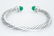 David Yurman 7mm Sterling 14k Cabochon Agate Cuff - 3