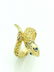 14k Gold Diamond Sapphire Snake Ring Size 8.25 - 2