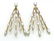14k Gold 5.00TCW VS/G-H Diamond Earrings 1.5" L