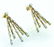 14k Gold 5.00TCW VS/G-H Diamond Earrings 1.5" L - 6