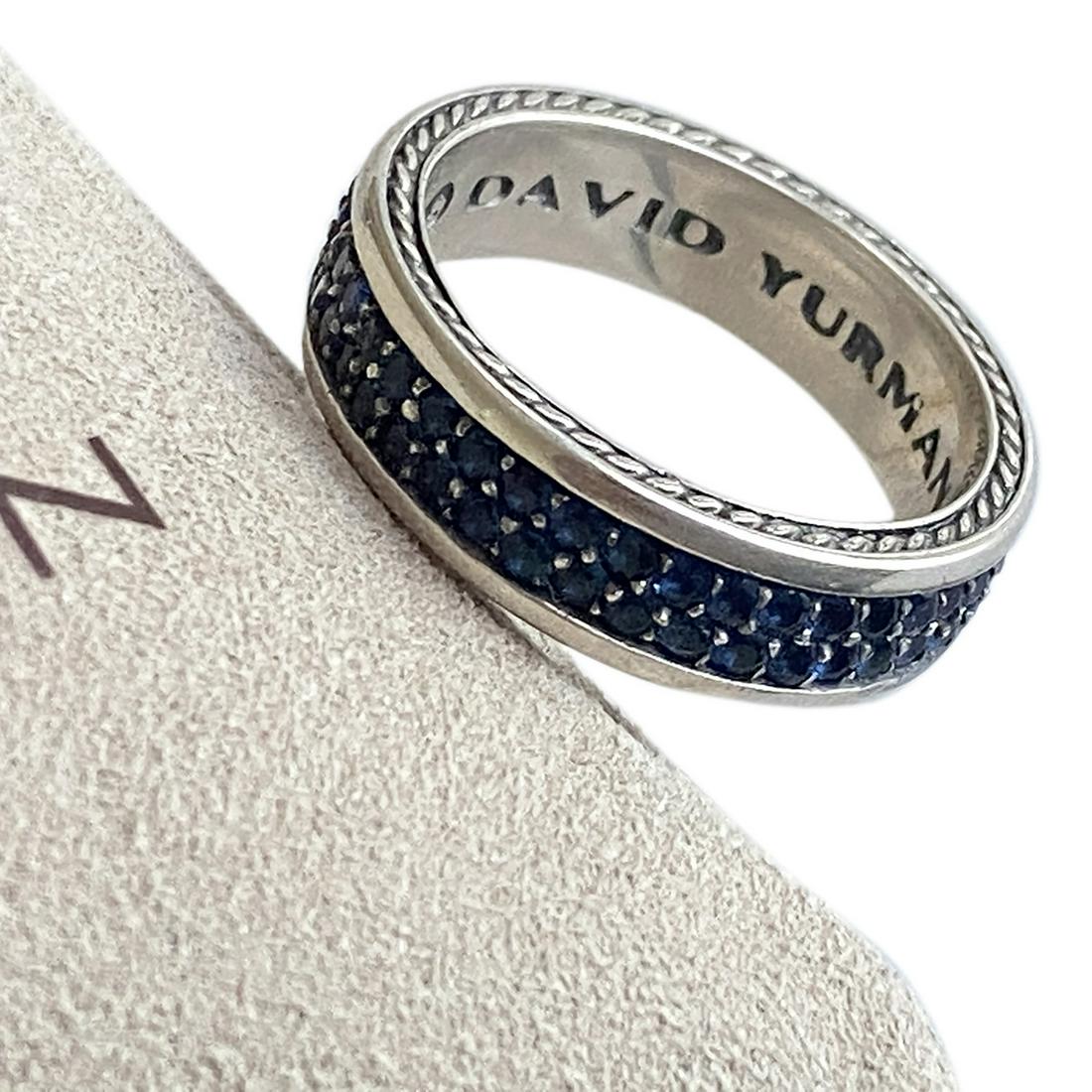 DAVID YURMAN STREAMLINE BLACK PAVE DIAMOND 925 TWO ROW: DAVID YURMAN STREAMLINE PAVE TWO ROW BAND IN STERLING SILVER 925 WITH Black Diamonds BRAND: DAVID YURMAN COLLECTION: STREAMLINE PAVE STONES: Black Diamonds METAL : STERLING SILVER 925 SIZE: 8.5 CONDIT