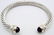 David Yurman 7 MM Black Onyx Diamond Cable Bracelet