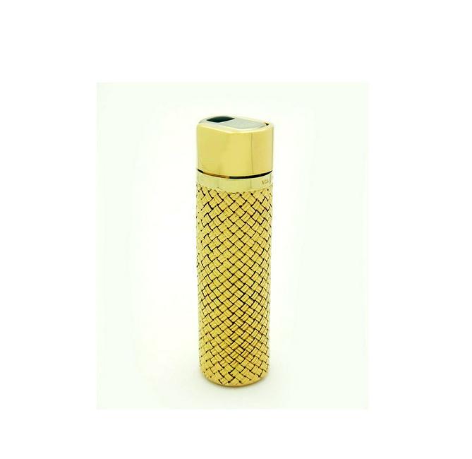 Rare Van Cleef & Arpels 18K Gold Woven Butane Lighter: Van Cleef & Arpels 18K Yellow Gold Woven Butane Lighter:Precious Metal Type: 750 Yellow Gold:Weight: 81.5 grams:Dimensions: 72.8mm long x 20.4mm in diameter