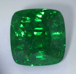 GRS Certified 5.26 ct. Untreated Tsavorite Garnet KENYA: JANUARY - GARNET &nbsp; Garnet, the birthstone for January, comes in many different colors. Tsavorite is a rich, deep green colored garnet.Tsavorite looks similar to an emerald but is more brilliant a