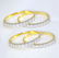 14 K / 585 Yellow Gold set of 4 Diamond Band Rings