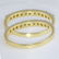 14 K / 585 Yellow Gold set of 4 Diamond Band Rings - 3
