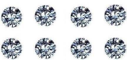 Set of 8 - 0.24ct. Round Brilliant Diamonds UNTREATED (1 of 1)