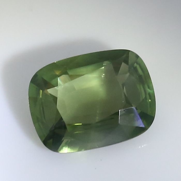 IGI Certified 2.34 ct. Alexandrite Untreated - RUSSIA: IGI Certified Color Changing 2.34 ct. Alexandrite Untreated RUSSIA Cut - Rectangular Cushion mixed cut Color - Yellowish Green Changing to Brownish RedClarity - VS Ct. Weight - 2.34 ct.Measureme
