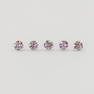 Set of 5 - 0.15 ct. Light Pink Diamonds UNTREATED