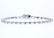 14 K / 585 White Gold " PINK " Diamond Tennis Bracelet