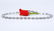 14 K / 585 White Gold " PINK " Diamond Tennis Bracelet - 8