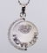 14 K White GoId " I Love you " Pendant & PINK Diamonds - 4