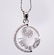 14 K White GoId " I Love you " Pendant & PINK Diamonds - 8