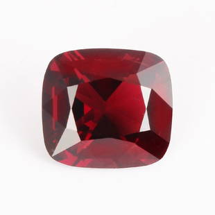 LOTUS Certified 5.69 ct. Red Spinel - BURMA, MYANMAR: LOTUS Certified 5.69 ct. Red Spinel - BURMA, MYANMAR &nbsp; Color - Red Saturation - Intense Tone - Deep Cut - Antique Cushion Brilliant cut Ct. Weight - 5.69 ct. Clarity - VVS Dimen