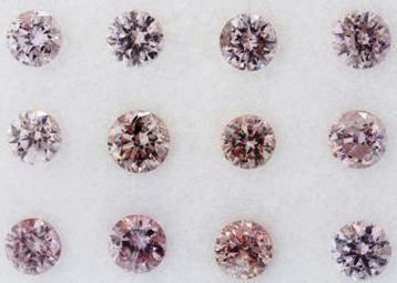 Set of 12 - 0.24ct. Fancy Light Pink Diamonds UNTREATED (1 of 1)