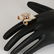 14 K / 585 Rose Gold Diamond & Mother of Pearl Ring - 4