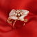 14 K / 585 Rose Gold Diamond & Mother of Pearl Ring - 5