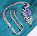 14 K White Gold Tanzanite & Diamond Pendant Necklace - 6