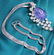 14 K White Gold Tanzanite & Diamond Pendant Necklace - 7