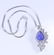 14 K White Gold Tanzanite & Diamond Pendant Necklace - 9