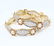 14K Yellow Gold Diamond Bangle (2) with Pearls & Enamel - 4