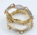 14K Yellow Gold Diamond Bangle (2) with Pearls & Enamel - 8