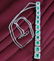 14 K / 585 White Gold Emerald Diamond Pendant Necklace