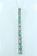 14 K / 585 White Gold Emerald Diamond Pendant Necklace - 3