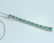 14 K / 585 White Gold Emerald Diamond Pendant Necklace - 5