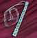 14 K / 585 White Gold Emerald Diamond Pendant Necklace - 7