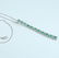 14 K / 585 White Gold Emerald Diamond Pendant Necklace - 8