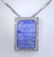14 K White Gold Tanzanite & Diamond Pendant Necklace