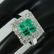 14 K White Gold IGI Certified Emerald & Diamond Ring