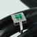 14 K White Gold IGI Certified Emerald & Diamond Ring - 5