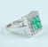 14 K White Gold IGI Certified Emerald & Diamond Ring - 6