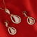 14 K Rose Gold Diamond & Mother of Pearl Pendant Set - 2