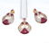 14 K Yellow Gold Diamond, Ruby & Pearl Earrings-Pendant